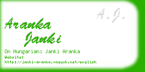 aranka janki business card